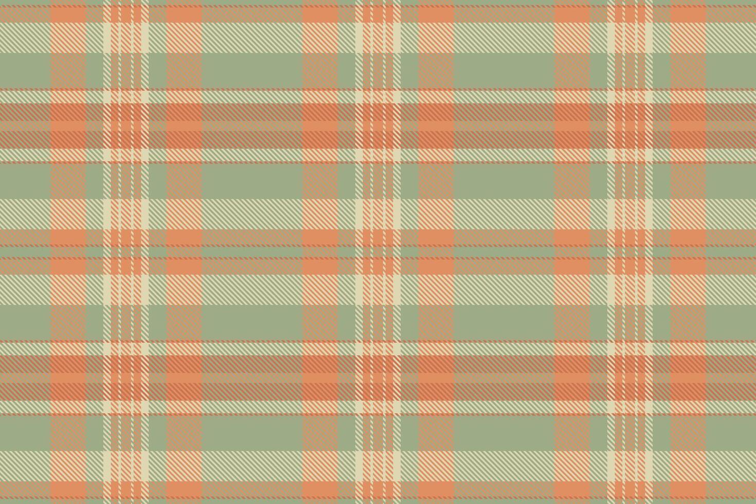 Coat fabric seamless, mosaic textile background check. Uk plaid texture pattern tartan in orange and pastel colors. vector