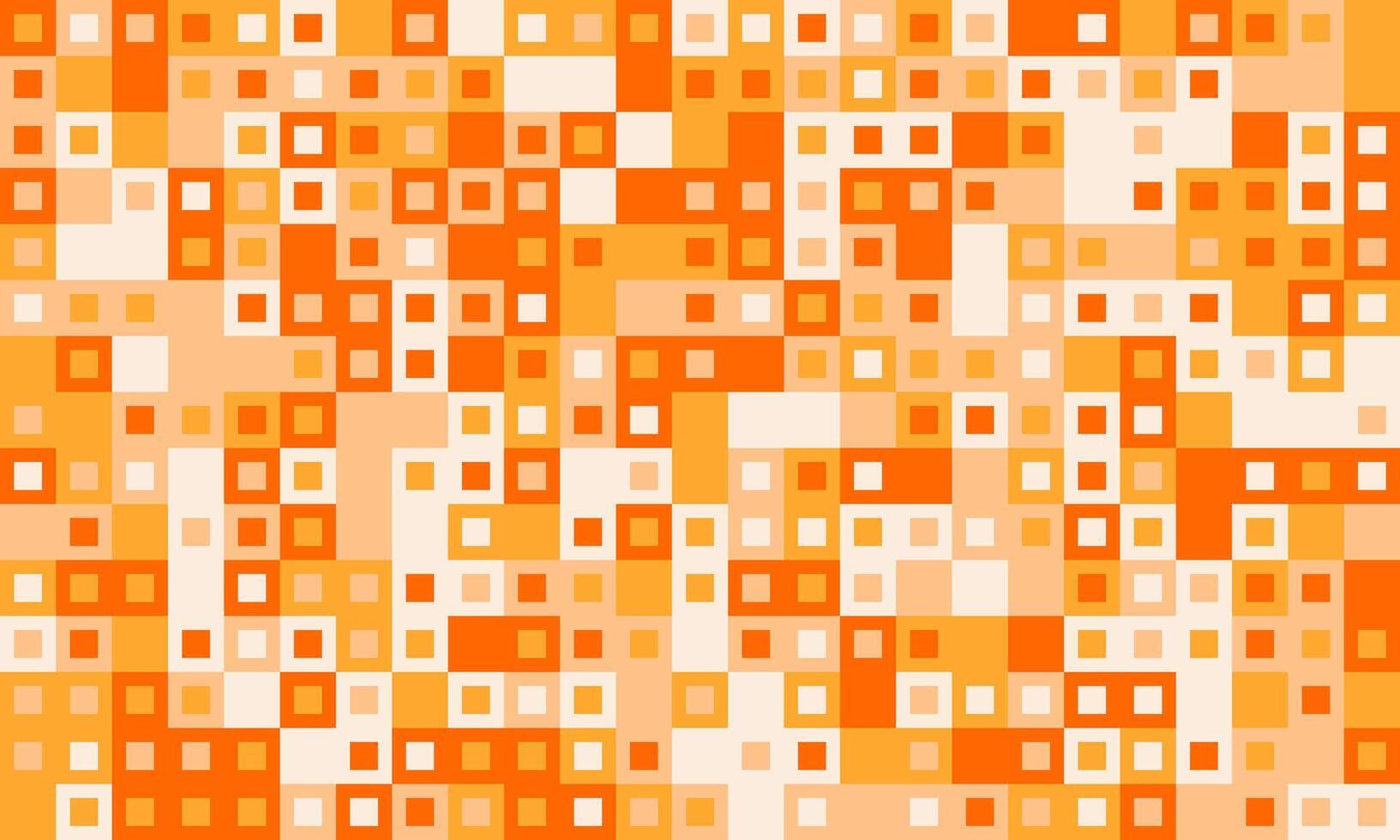 Abstract orange pixelated pattern. Vibrant, energetic design ideal for website backgrounds, presentations, or textile prints. Represents data flow, technology, or modern art. vector
