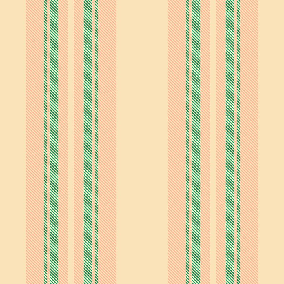 Elegant peach and green vertical stripes pattern. Perfect for textile design, website backgrounds, or packaging. This simple yet sophisticated design evokes a sense of calm and understated style. vector