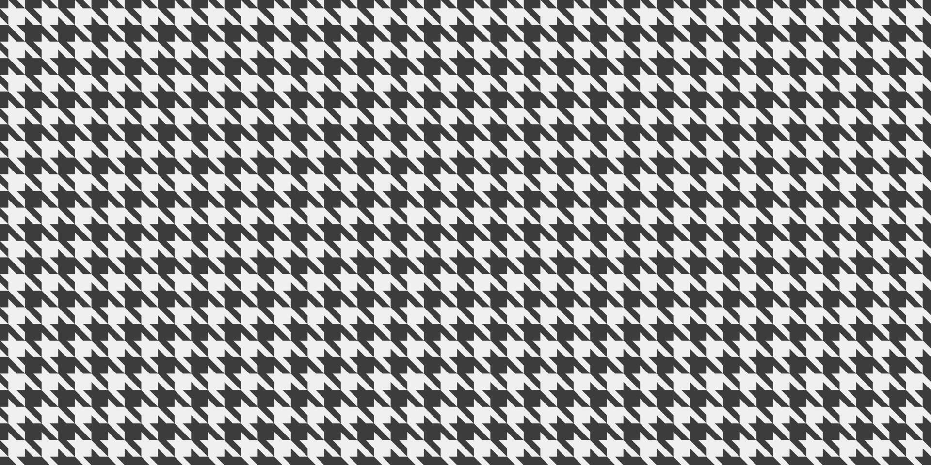 Classic houndstooth pattern in monochrome. Elegant and versatile, ideal for textile design, fashion, website backgrounds, or print projects. The repeating motif offers a timeless sophistication. vector