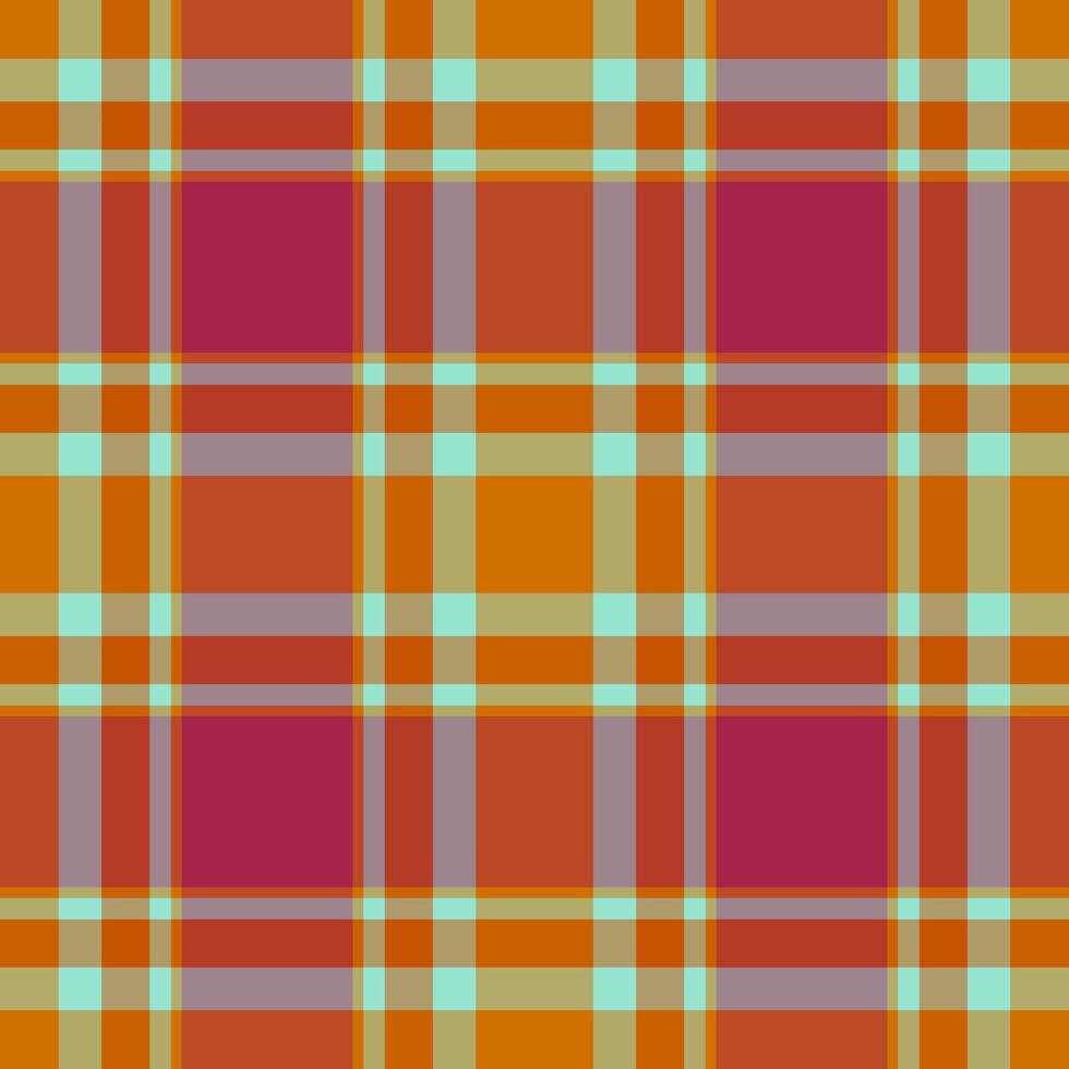 Other tartan pattern check, oilcloth fabric texture. Craft seamless textile background plaid in red and yellow colors. vector