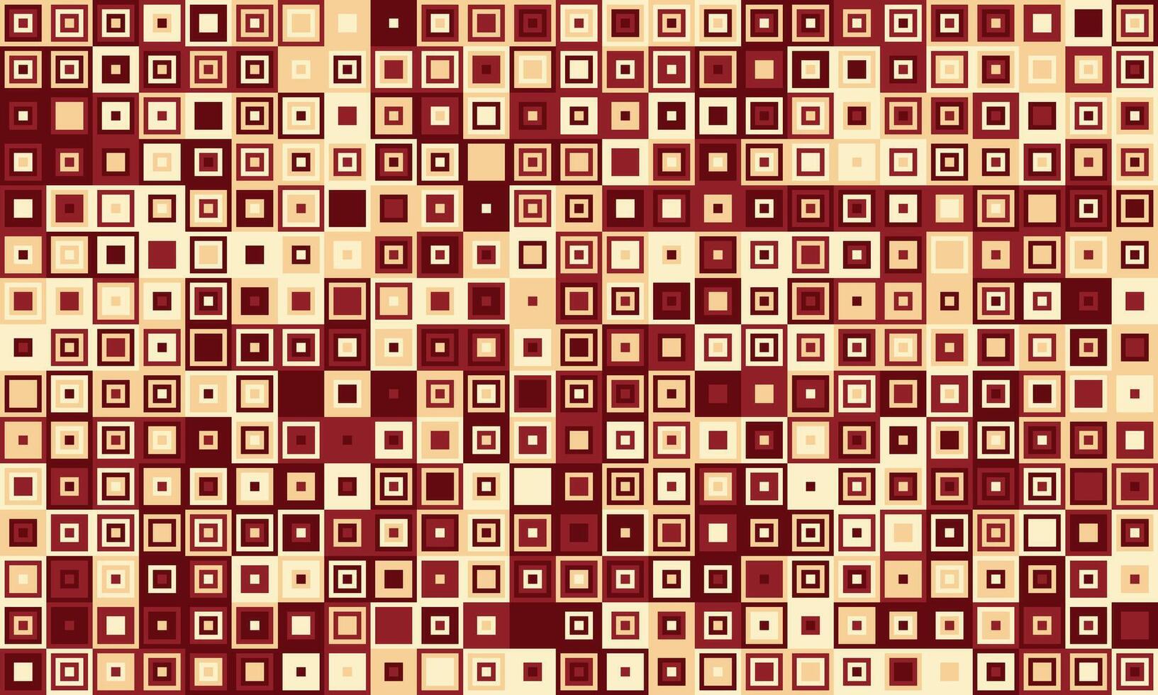 Abstract geometric pattern featuring a mosaic of small squares in warm earthy tones. Perfect for backgrounds, textures, or design elements. vector