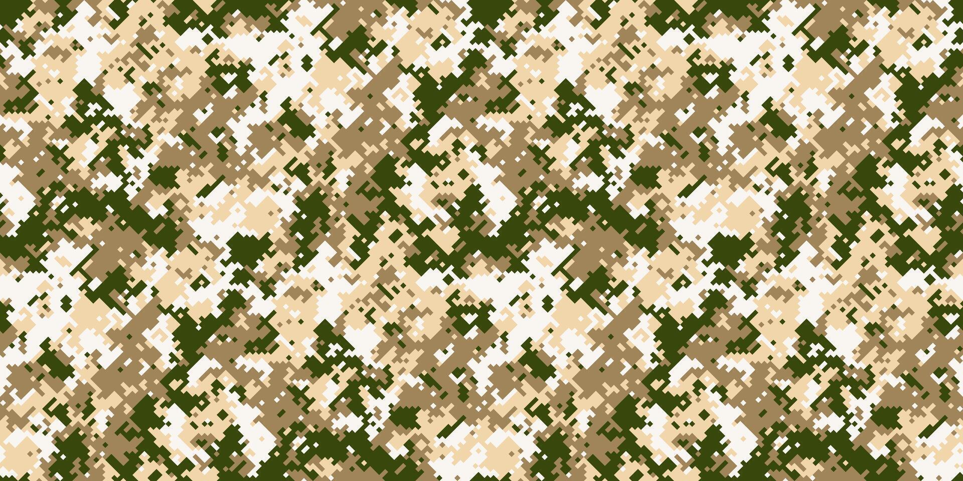 Abstract digital camouflage pattern. Neutral earth tones create a seamless texture ideal for backgrounds, textiles, and militaryinspired designs. vector