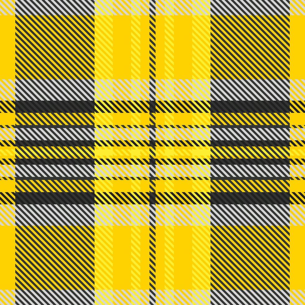 A yellow and black plaid fabric pattern vector