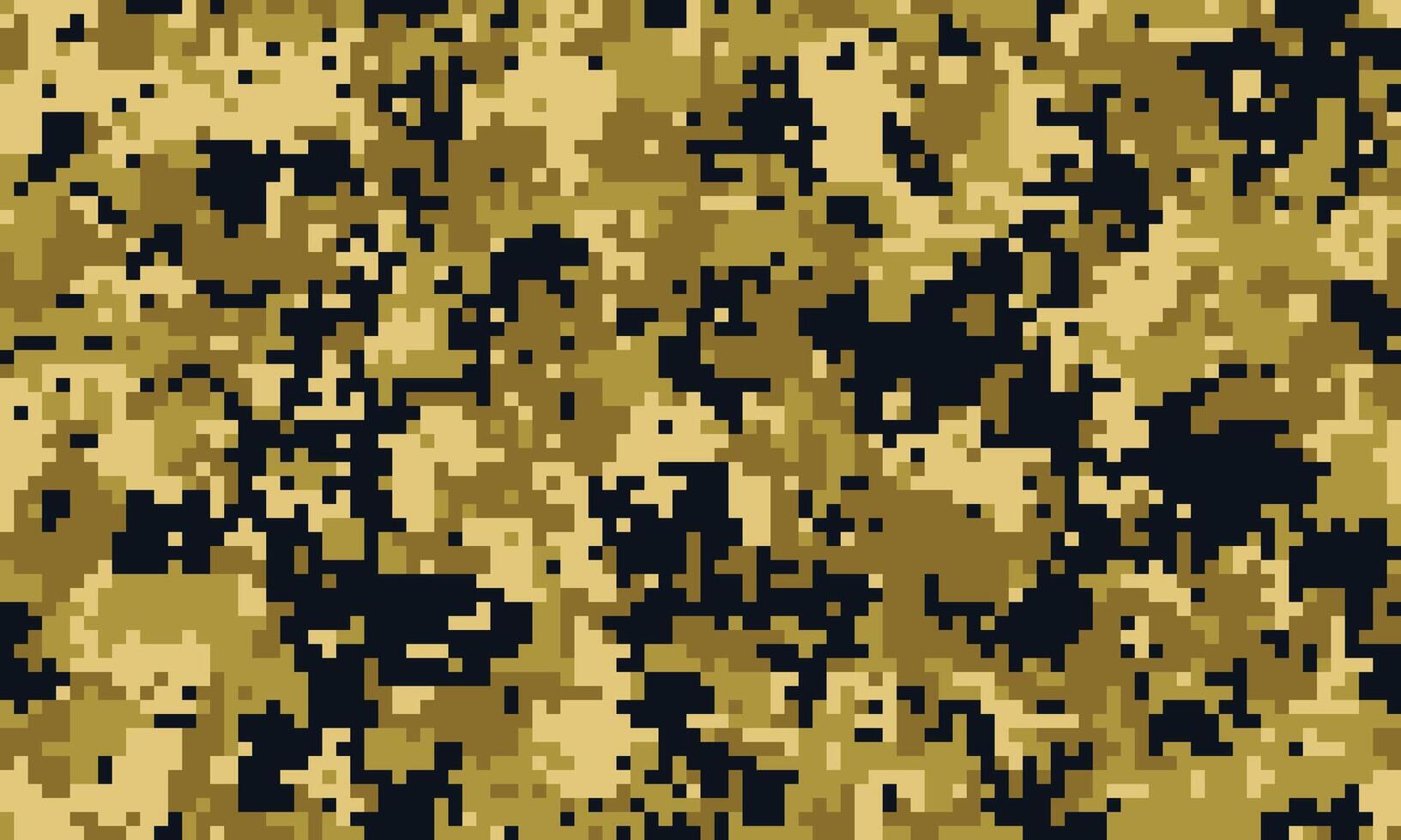 Abstract digital camouflage pattern. Versatile design featuring earthy tones of beige, brown, and black. Ideal for backgrounds, textures, or fashion design. vector