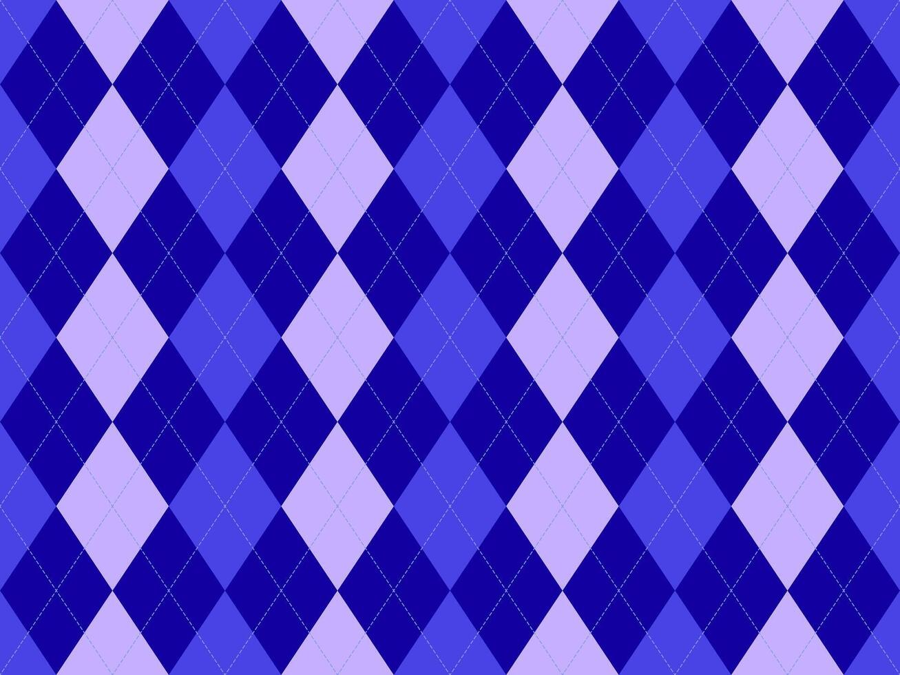 Stylish argyle pattern in shades of blue and purple. Perfect for backgrounds, textiles, fashion, and website design. This geometric design offers a sophisticated and timeless aesthetic. vector