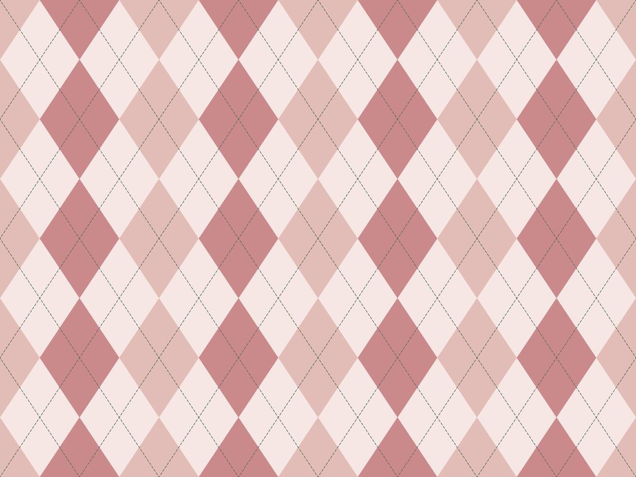 Elegant pink and cream argyle pattern. Perfect for backgrounds, textiles, and branding. Subtle texture and soft color palette evokes feelings of sophistication and femininity. vector