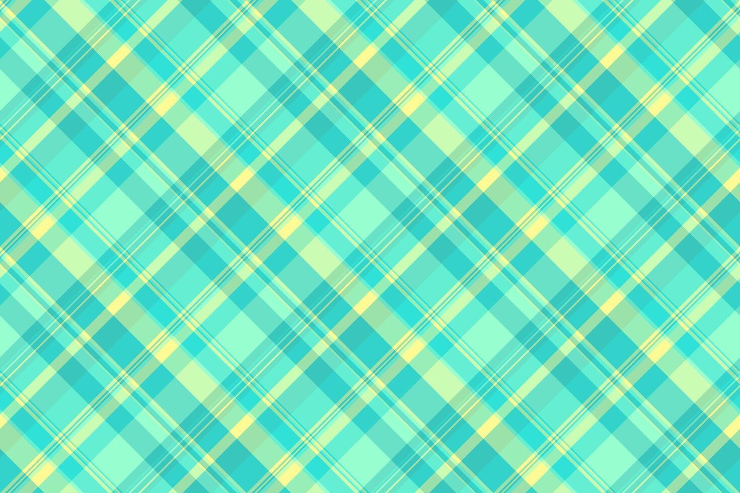 Sketch tartan background texture, rag textile fabric. Brazil seamless check plaid pattern in teal and green colors. vector