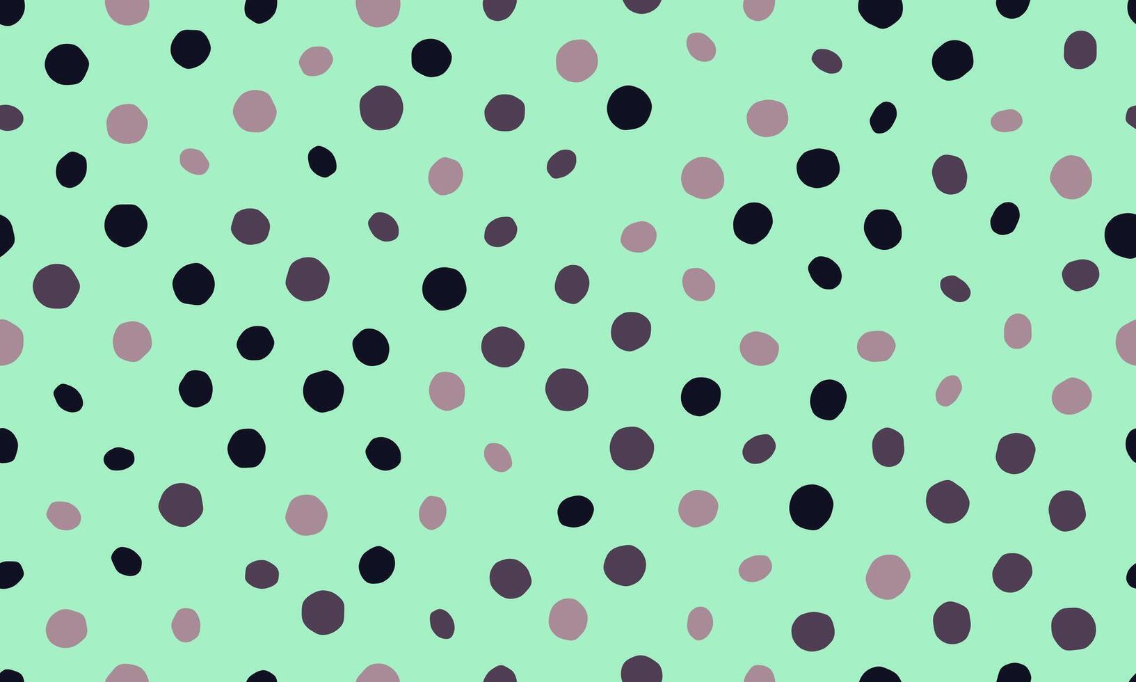 A green and black polka dot pattern vector