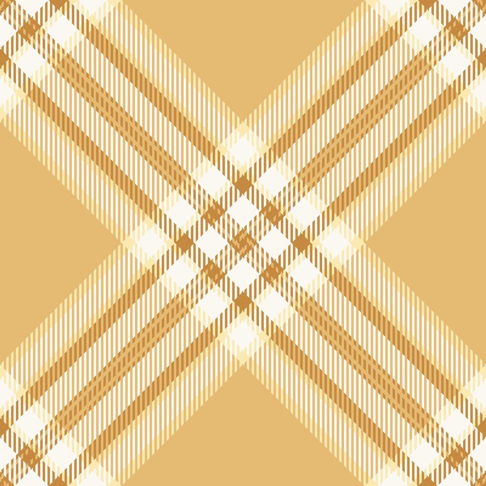 Summer plaid tartan fabric, glen check background texture. Multicolored pattern textile seamless in amber and sea shell colors. vector