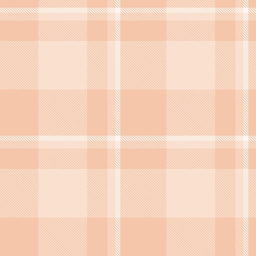 Age fabric seamless plaid, customized pattern tartan . Show check texture textile background in orange and light colors. vector