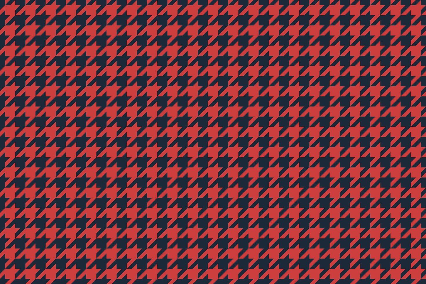 Vibrant red and navy houndstooth pattern. Classic yet modern textile design perfect for fashion, website backgrounds, or print projects. vector
