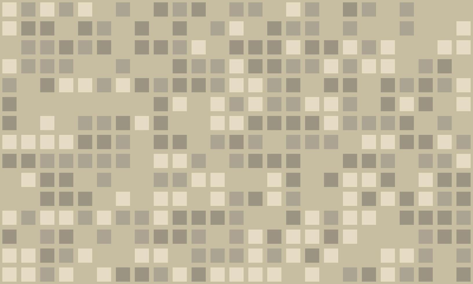 Abstract geometric beige and grey square pixel mosaic pattern. Perfect for website backgrounds, modern design projects, or textile prints. Represents data, technology, or camouflage. vector