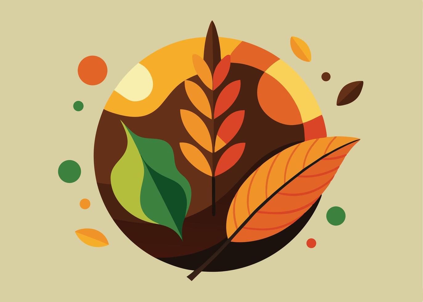 Autumn Dry Leaf Background vector