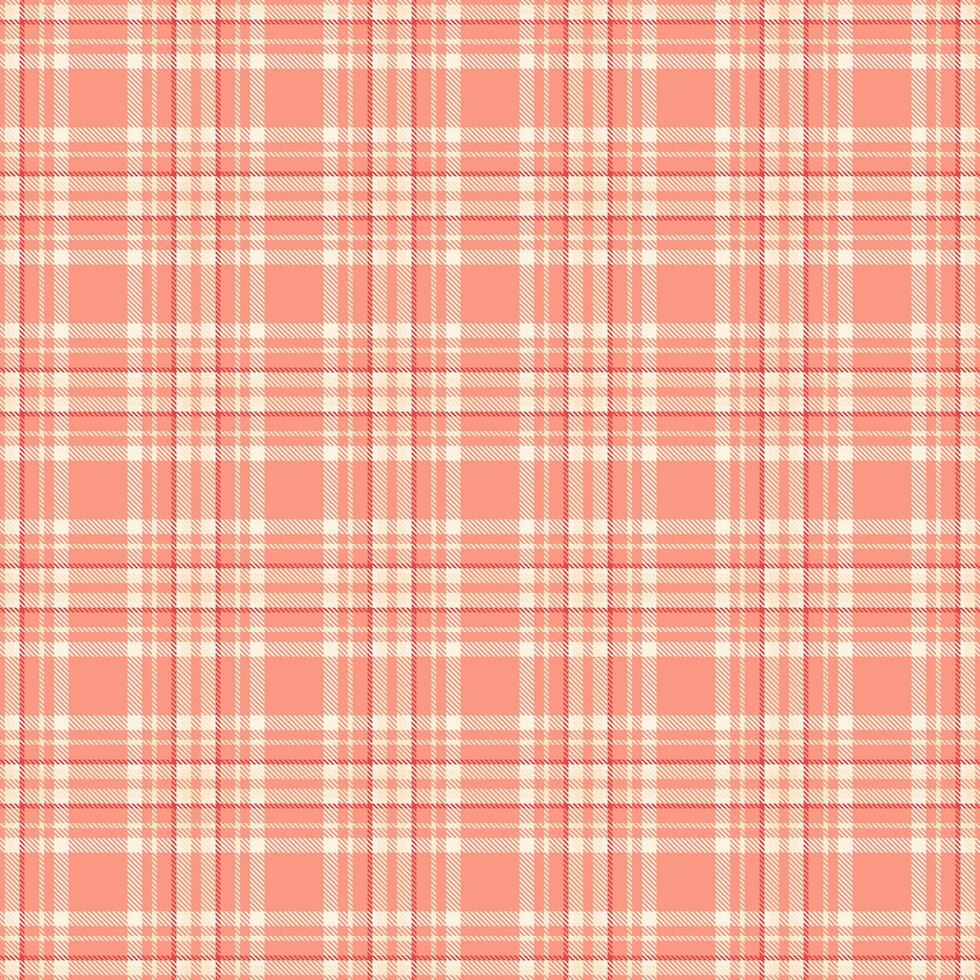 Tailor tartan texture plaid, border pattern seamless. Christmas background fabric textile check in red and old lace colors. vector