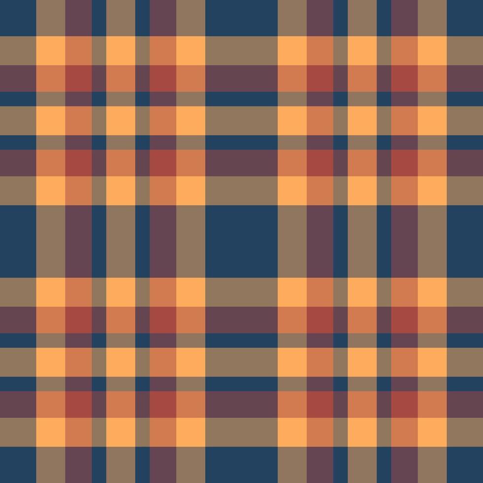 Infinity background pattern tartan, deep textile texture check. Rural seamless fabric plaid in orange and cyan colors. vector