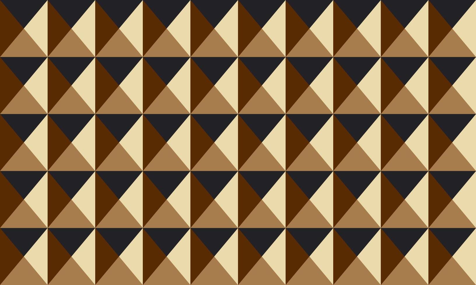 Abstract geometric pattern featuring a tessellation of brown and beige triangles, creating an illusion of depth and texture. vector