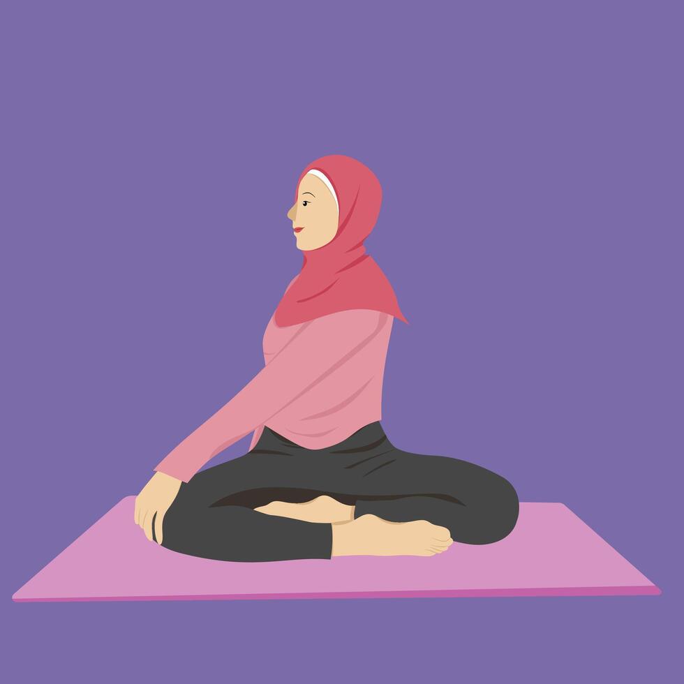 Hijabi Girl Performing Teaser Pose on Cadillac vector