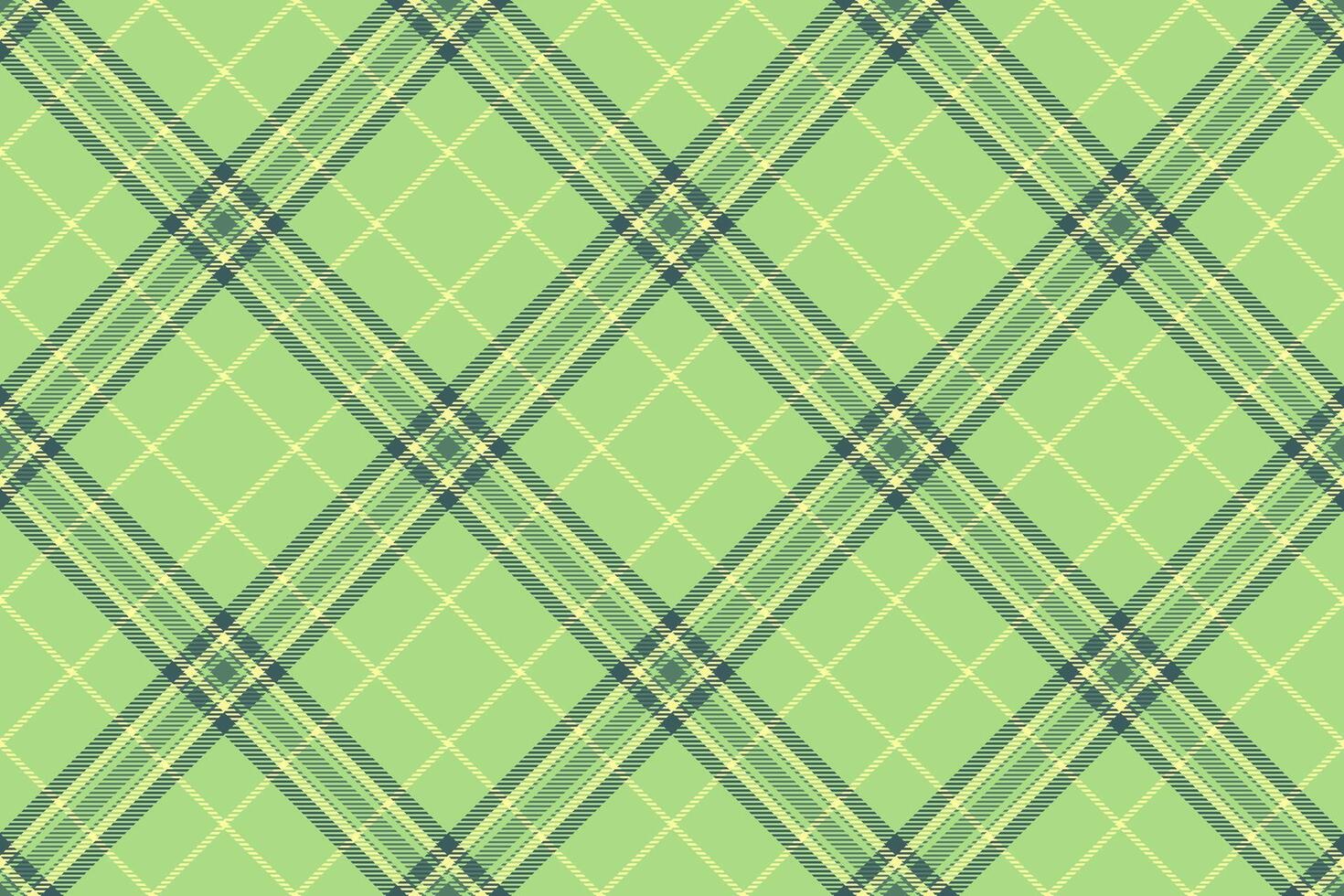 Genuine plaid seamless, manufacture texture check fabric. Artistic pattern textile tartan background in green and yellow colors. vector