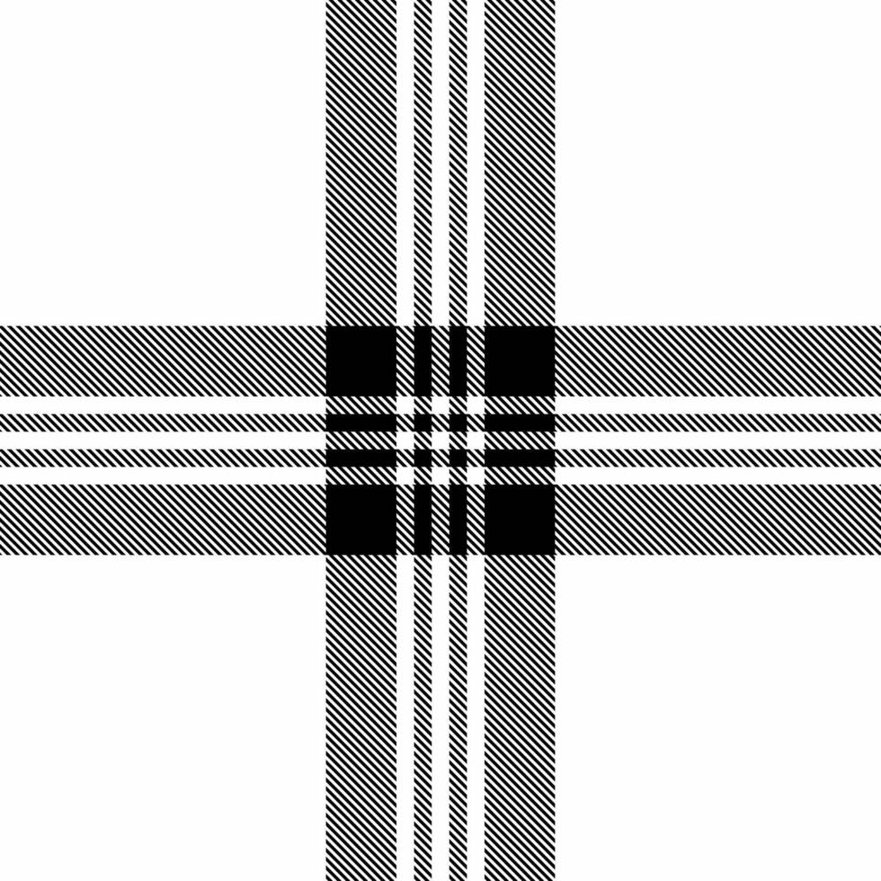 Stylish black and white plaid pattern. A timeless textile design perfect for backgrounds, fashion, or website textures. Clean lines and bold contrast create a sophisticated and versatile image. vector