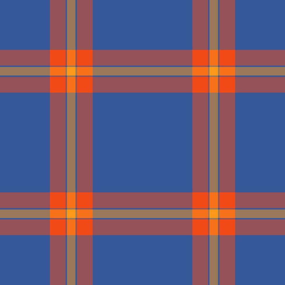 Classy seamless background tartan, dye plaid pattern textile. Ornate fabric check texture in blue and red colors. vector