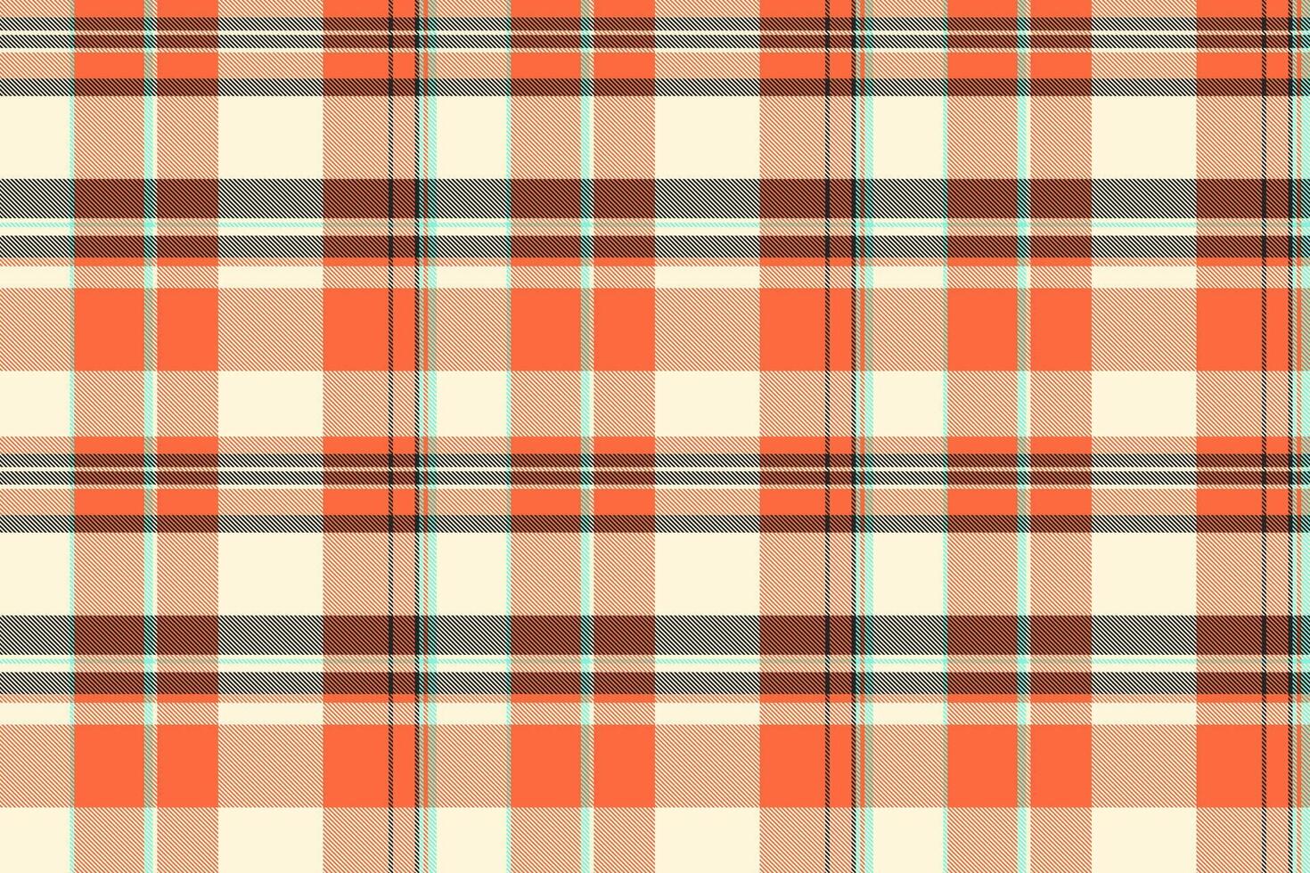 Rich textile plaid background, folklore seamless check pattern. Classy tartan texture fabric in red and cornsilk colors. vector