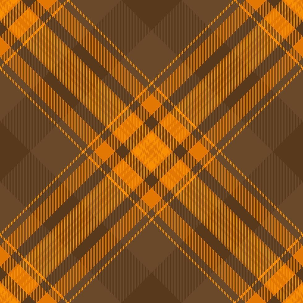 Front tartan textile, clan texture fabric pattern. No people plaid check seamless background in orange and bright colors. vector
