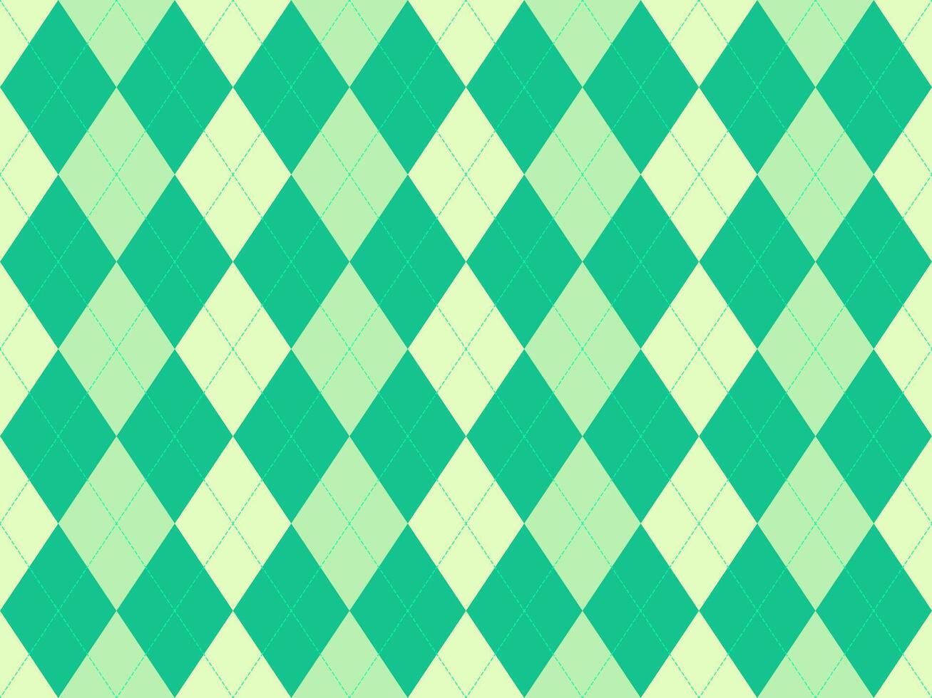Elegant argyle pattern in refreshing mint and pale green hues. Perfect for backgrounds, textiles, branding, or website design. vector