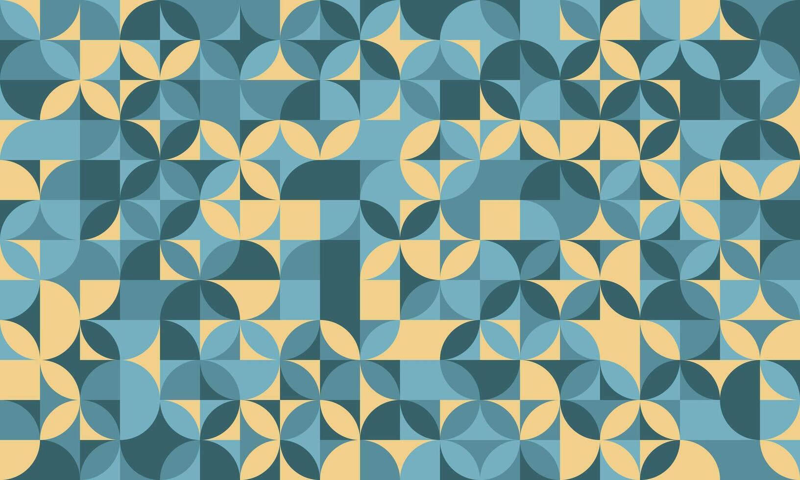 Abstract geometric pattern in muted blues and beige. Midcentury modern style design ideal for backgrounds, textiles, website design, and branding. Subtle, sophisticated, and visually appealing. vector