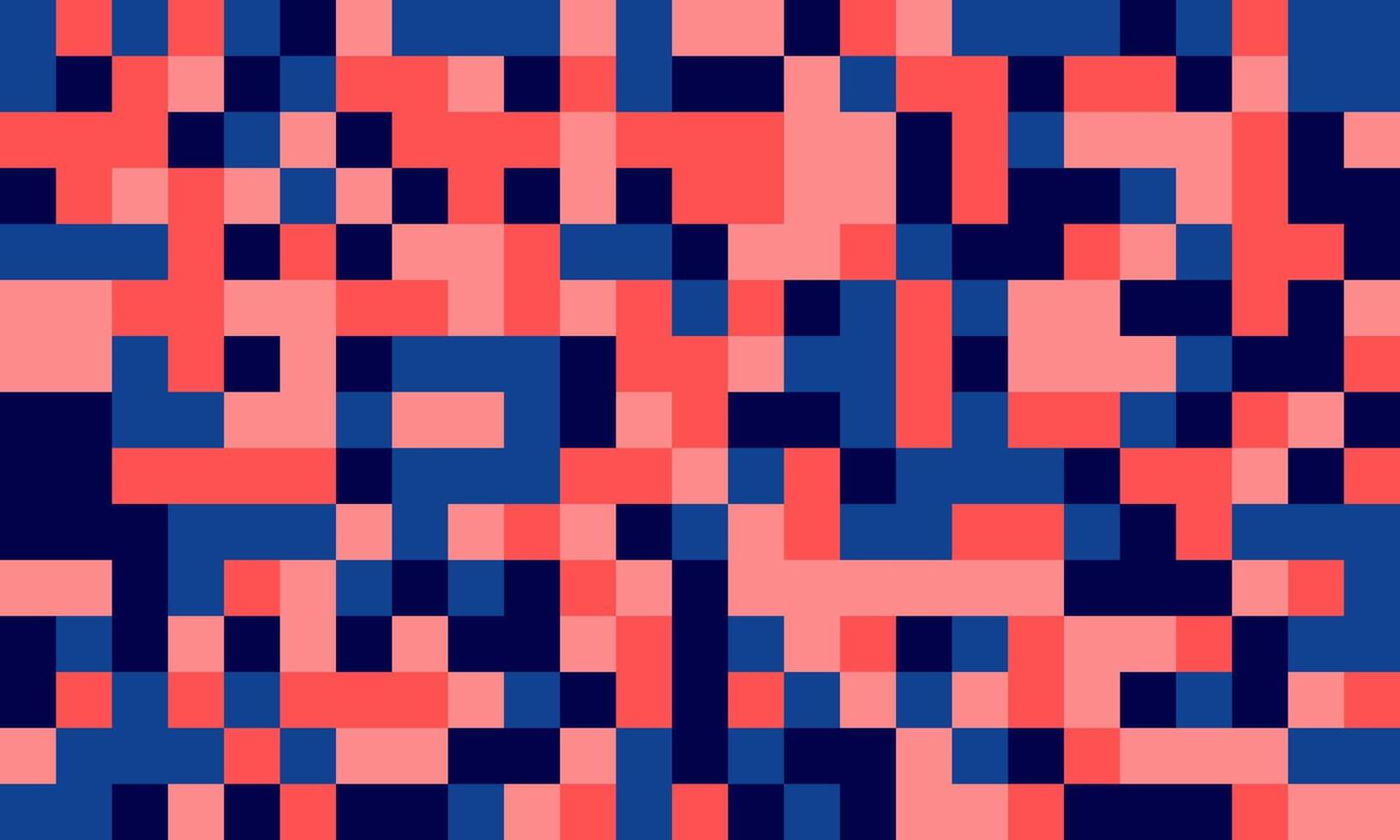 Abstract pixel art background. Dynamic coral and navy blue squares create a vibrant, energetic texture. Perfect for website banners, tech designs, or modern presentations. vector