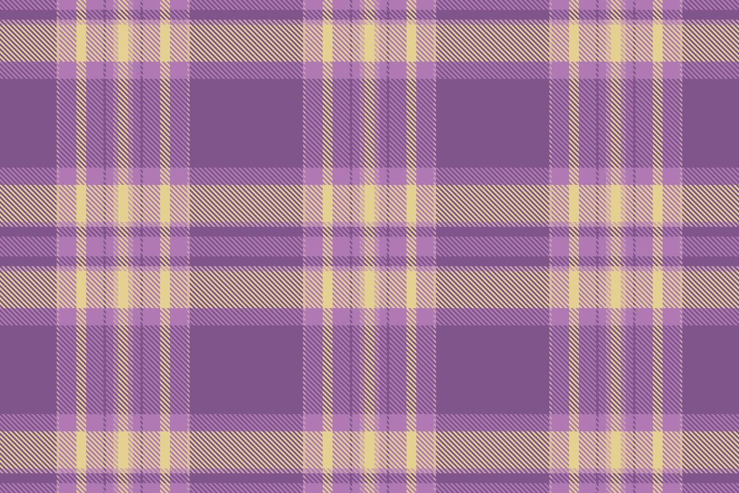 Elegant purple and pale yellow plaid pattern. Perfect for textile design, apparel, or website backgrounds. This subtle yet stylish texture evokes feelings of comfort and sophistication. vector