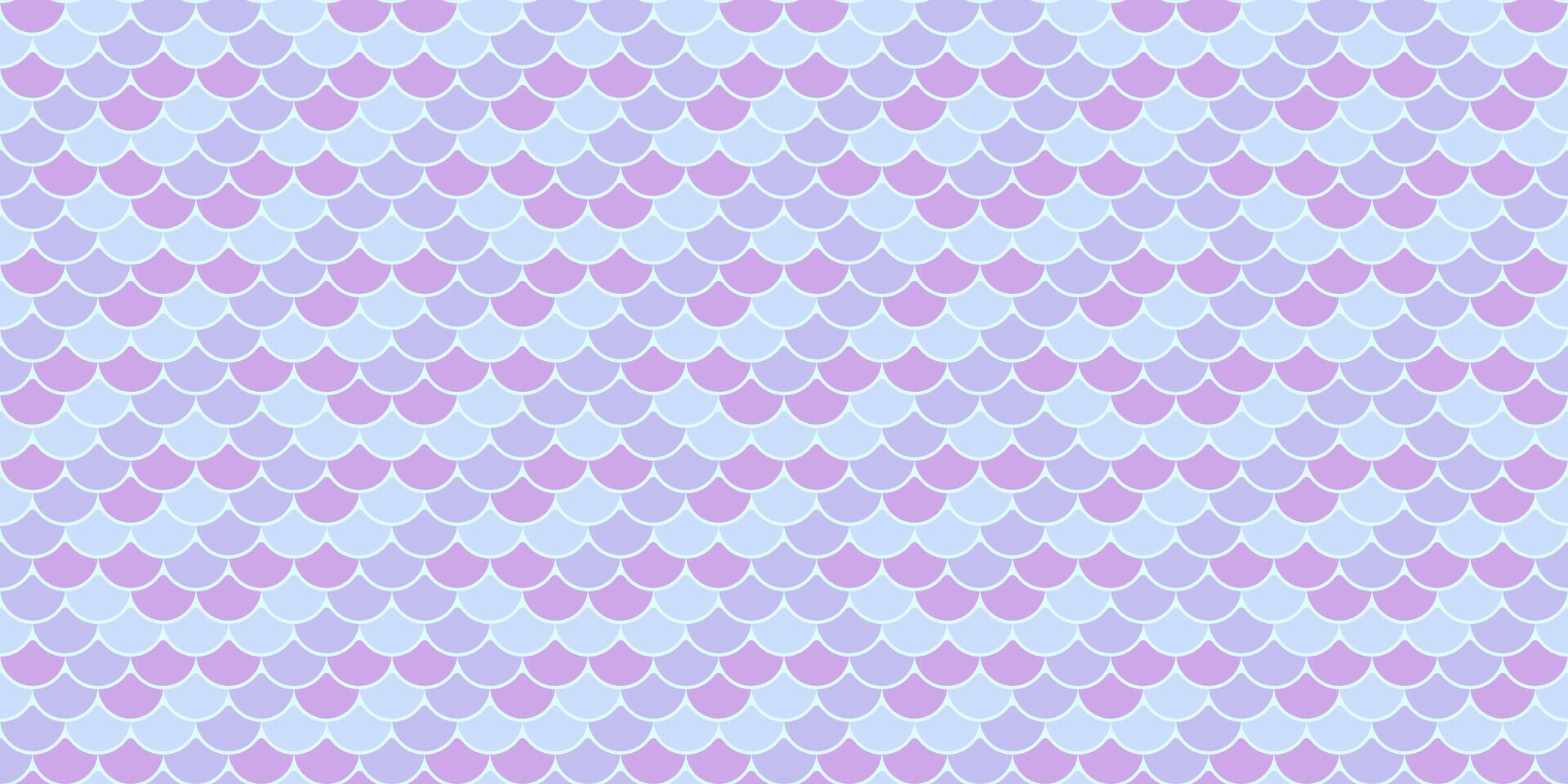 Pastel purple and blue mermaid scales pattern. Seamless design ideal for textiles, stationery, websites, and digital projects. Evokes fantasy, femininity, and a dreamy aesthetic. vector