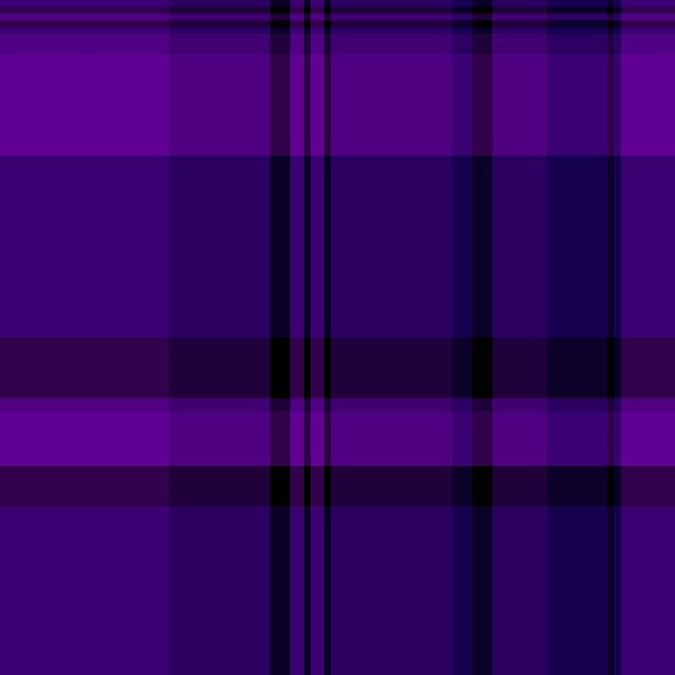Decorative seamless fabric, linear pattern tartan background. Season check plaid texture textile in violet and dark colors. vector