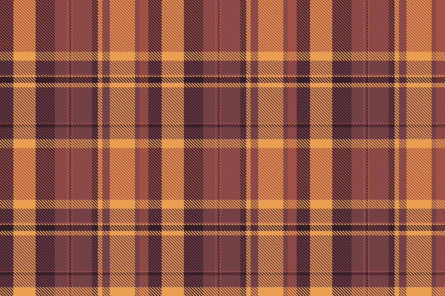 Folk tartan fabric textile, long background texture check. Length seamless pattern plaid in red and orange colors. vector