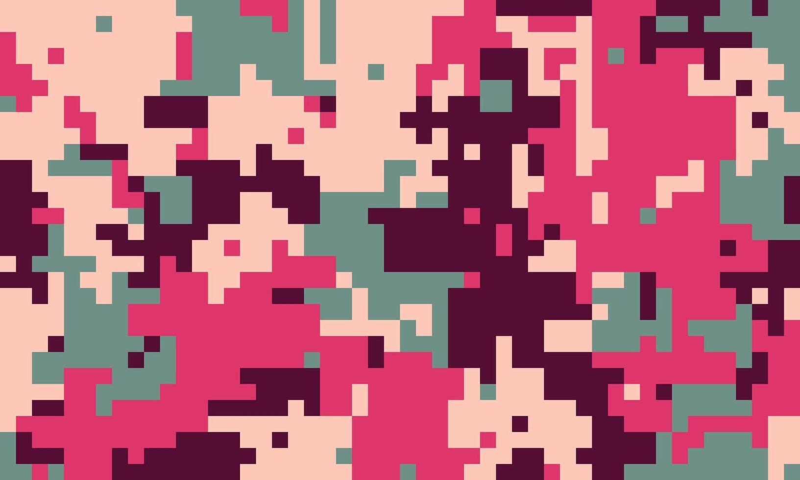 Abstract pixelated camouflage pattern in pink, maroon, and grey tones. Ideal for fashion, textiles, or digital backgrounds, this bold design offers a modern, fragmented aesthetic. vector