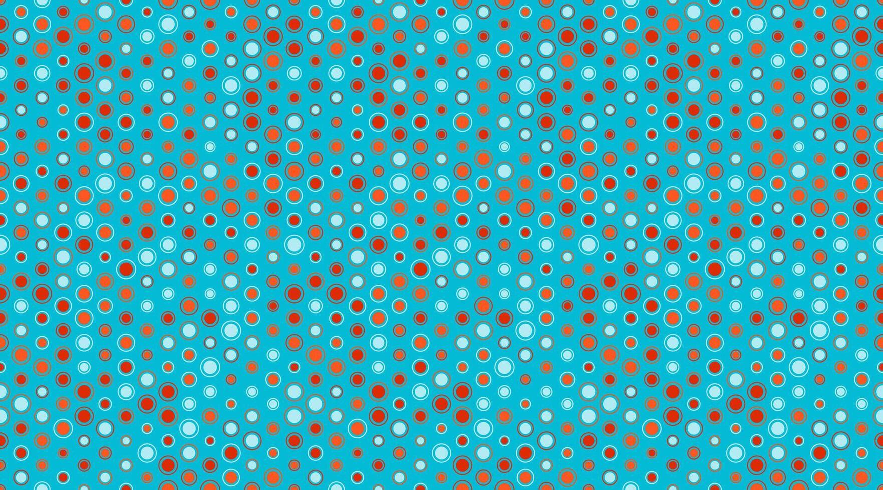 Vibrant teal background adorned with a captivating pattern of red and white circles, creating a dynamic, playful, and retroinspired design. Ideal for website banners, textiles, packaging, and more. vector