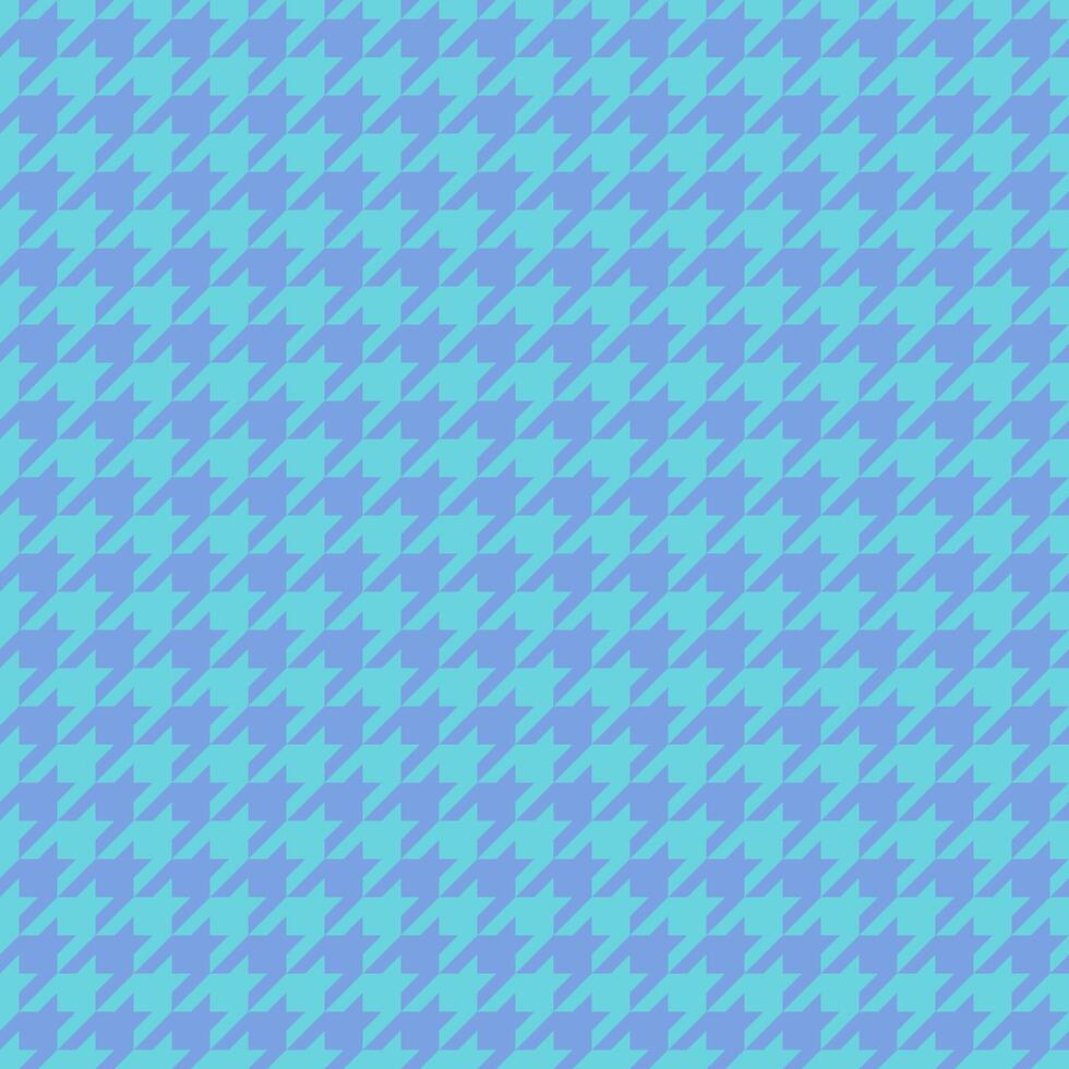 Vibrant turquoise and periwinkle houndstooth pattern. Perfect for fashion, textile, or web design projects. vector