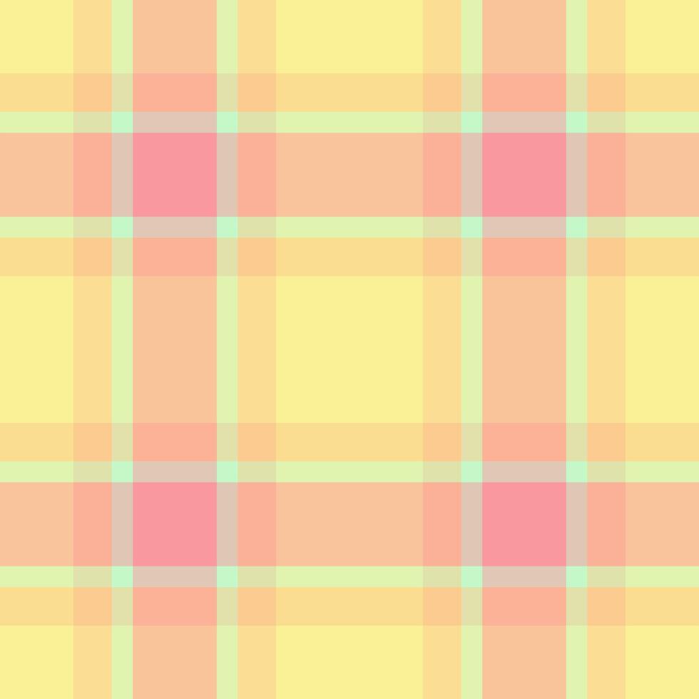 Creativity texture plaid seamless, presentation tartan check background. Industry pattern fabric textile in light and orange colors. vector