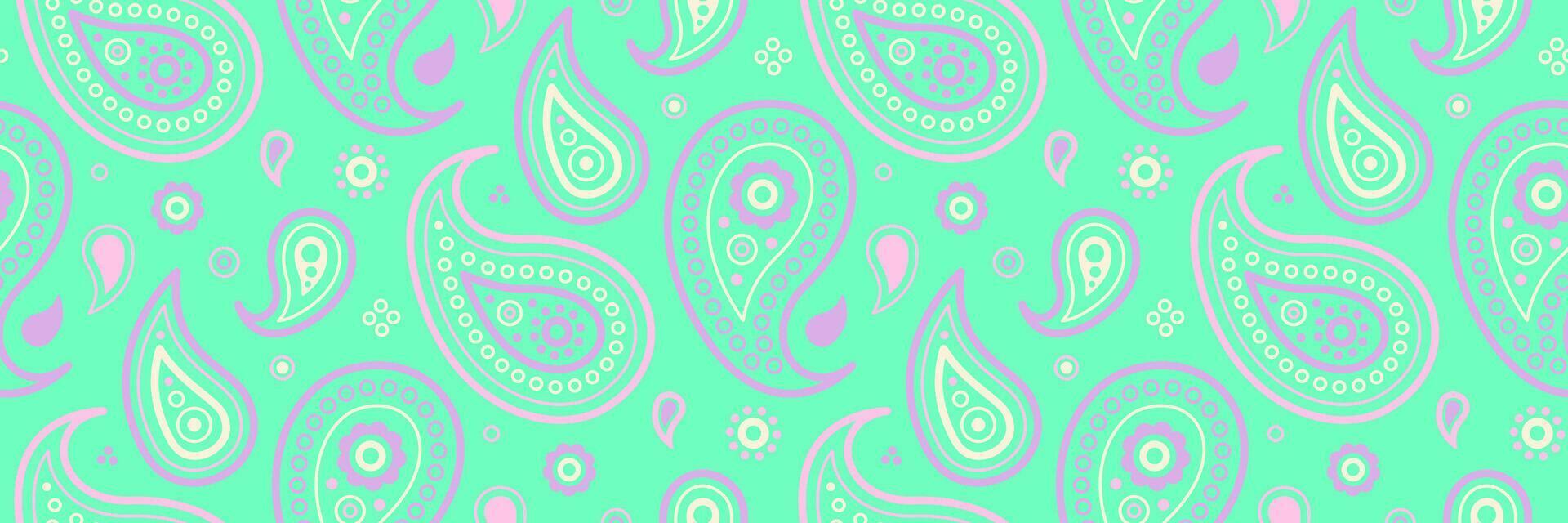 Rectangle henna a wrapping trend. Arabic paisley at simple colourful. Growth seamless pattern of festival linen. vector