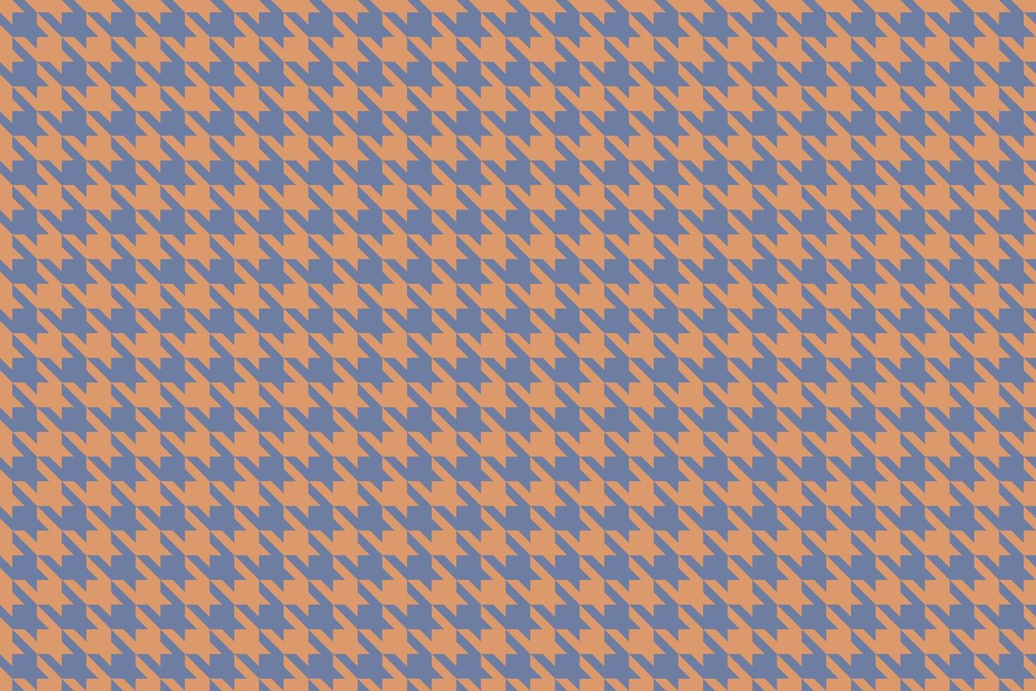 Elegant houndstooth pattern in muted orange and blue tones. Perfect for textile design, website backgrounds, or adding a sophisticated touch to any project. vector