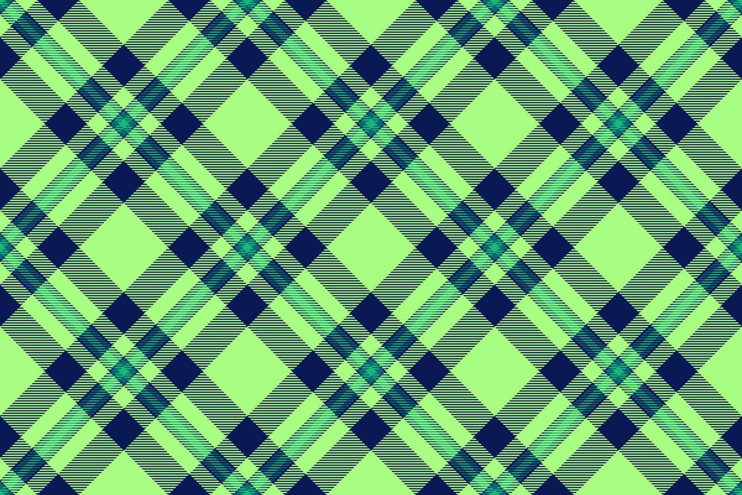 Vibrant lime green and teal plaid pattern. Perfect for textile design, website backgrounds, or fashion projects. This cheerful, intersecting line design evokes feelings of freshness and energy. vector