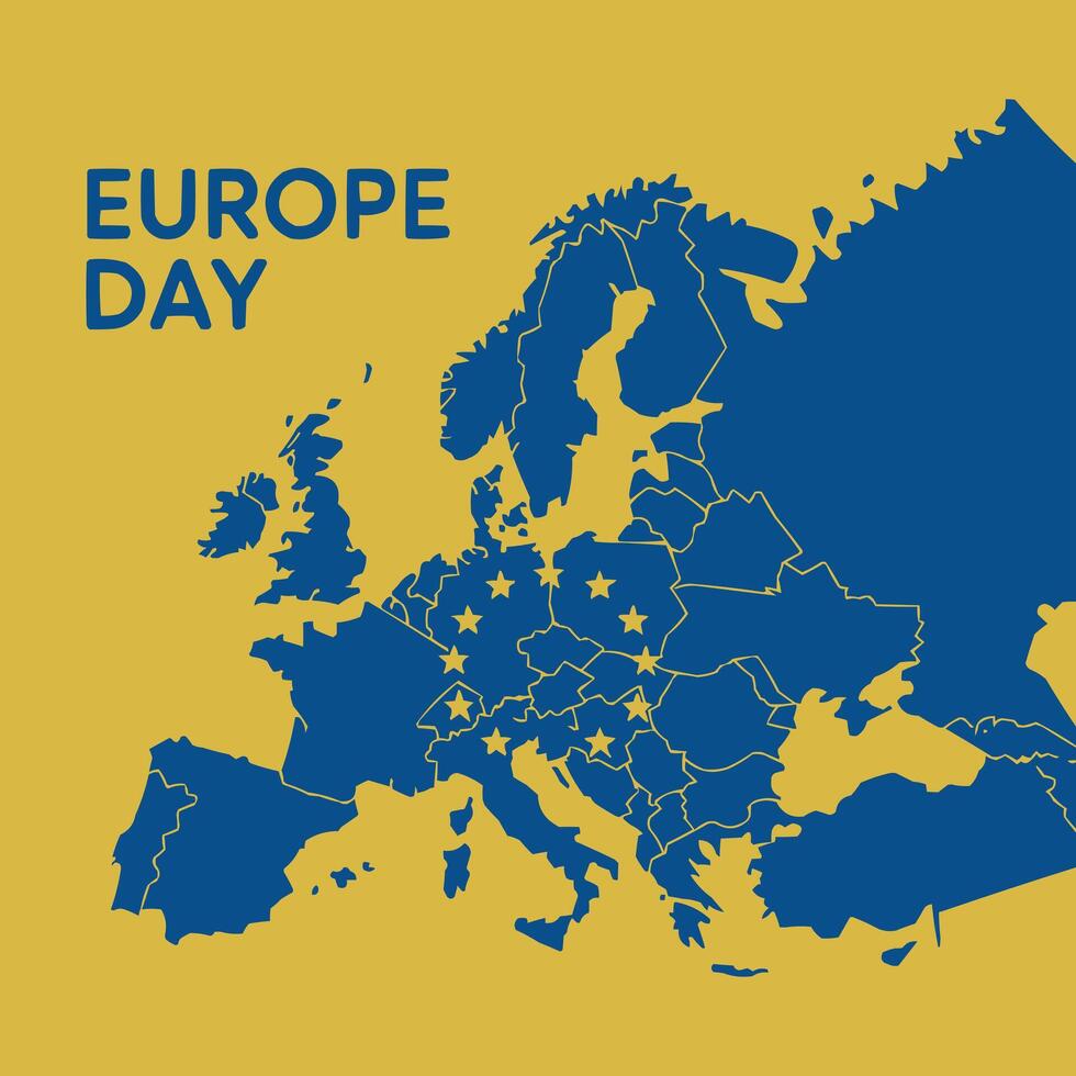 europe day in the european union vector