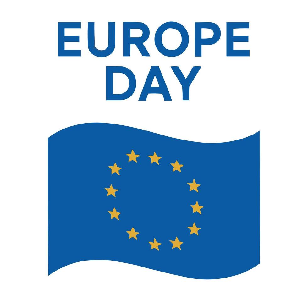 Europe Day Celebration with European Union Flag Illustration vector