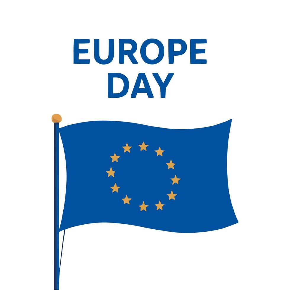 europe day flag flag concept illustration vector