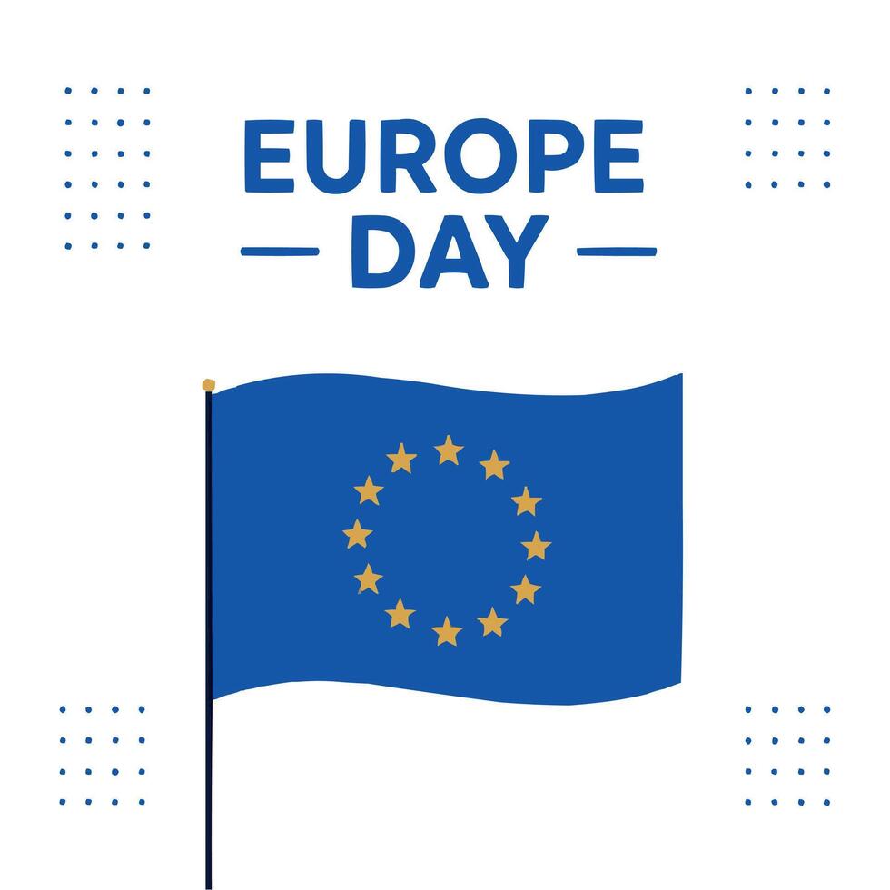 europe day artwork vintage illustration vector