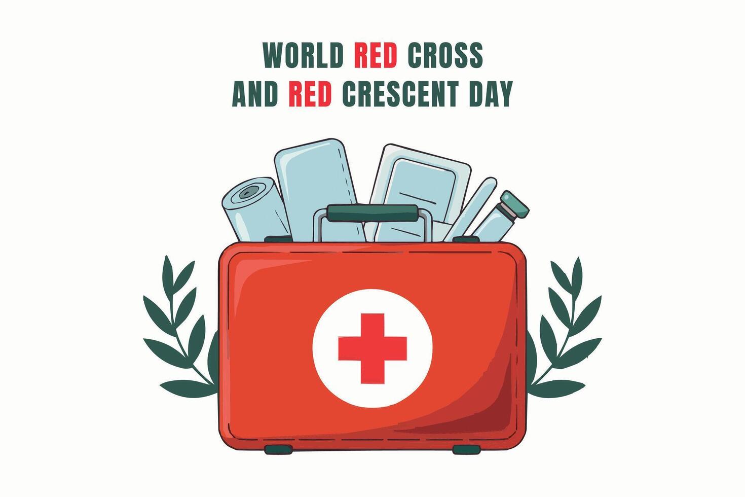 world red cross day artwork illustration vector