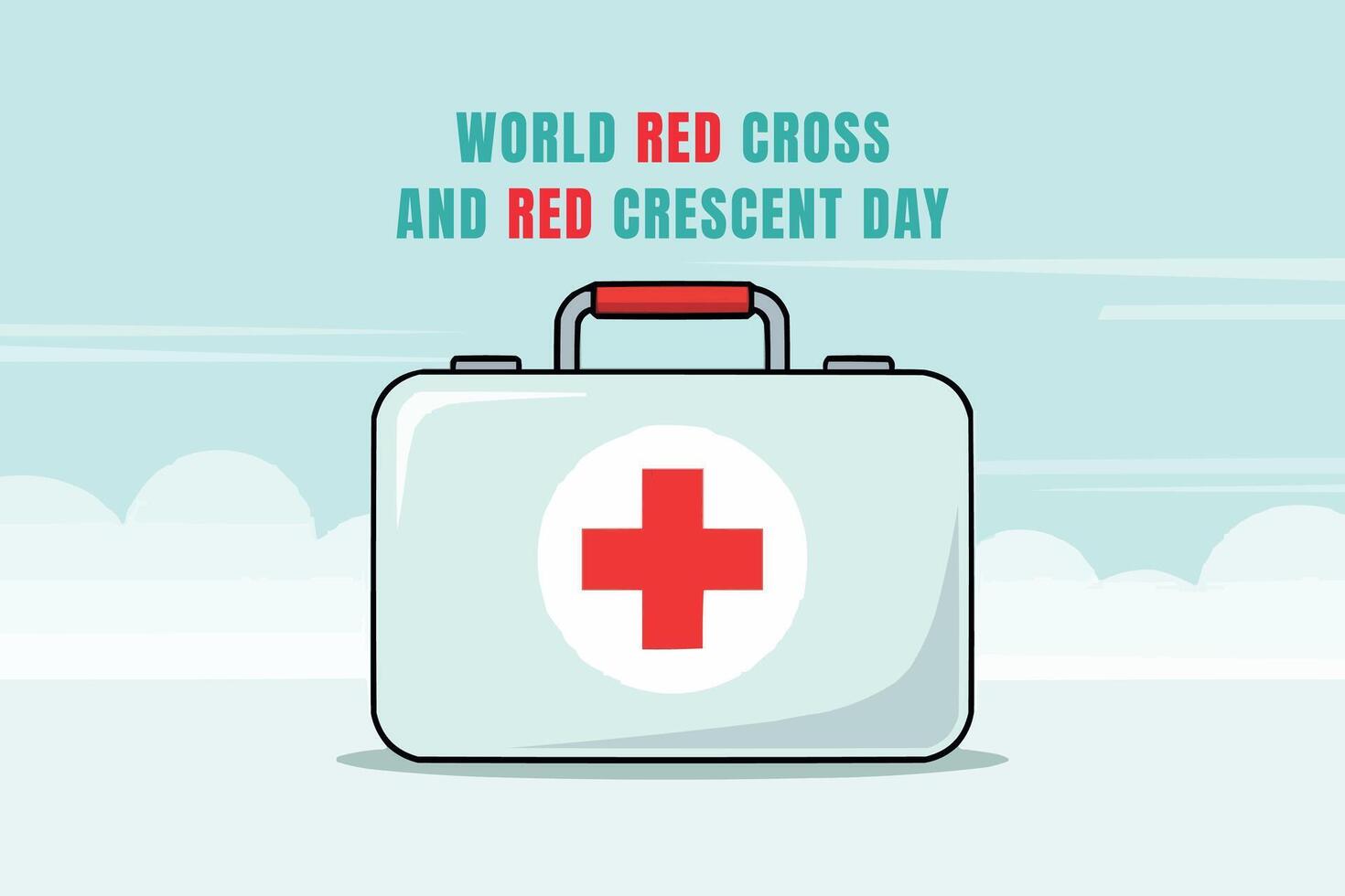 world red cross and red cross day vector