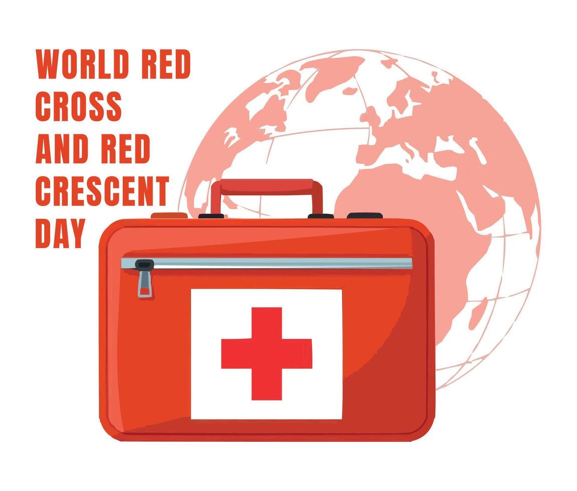 World Red Cross and Red Crescent Day First Aid Awareness vector