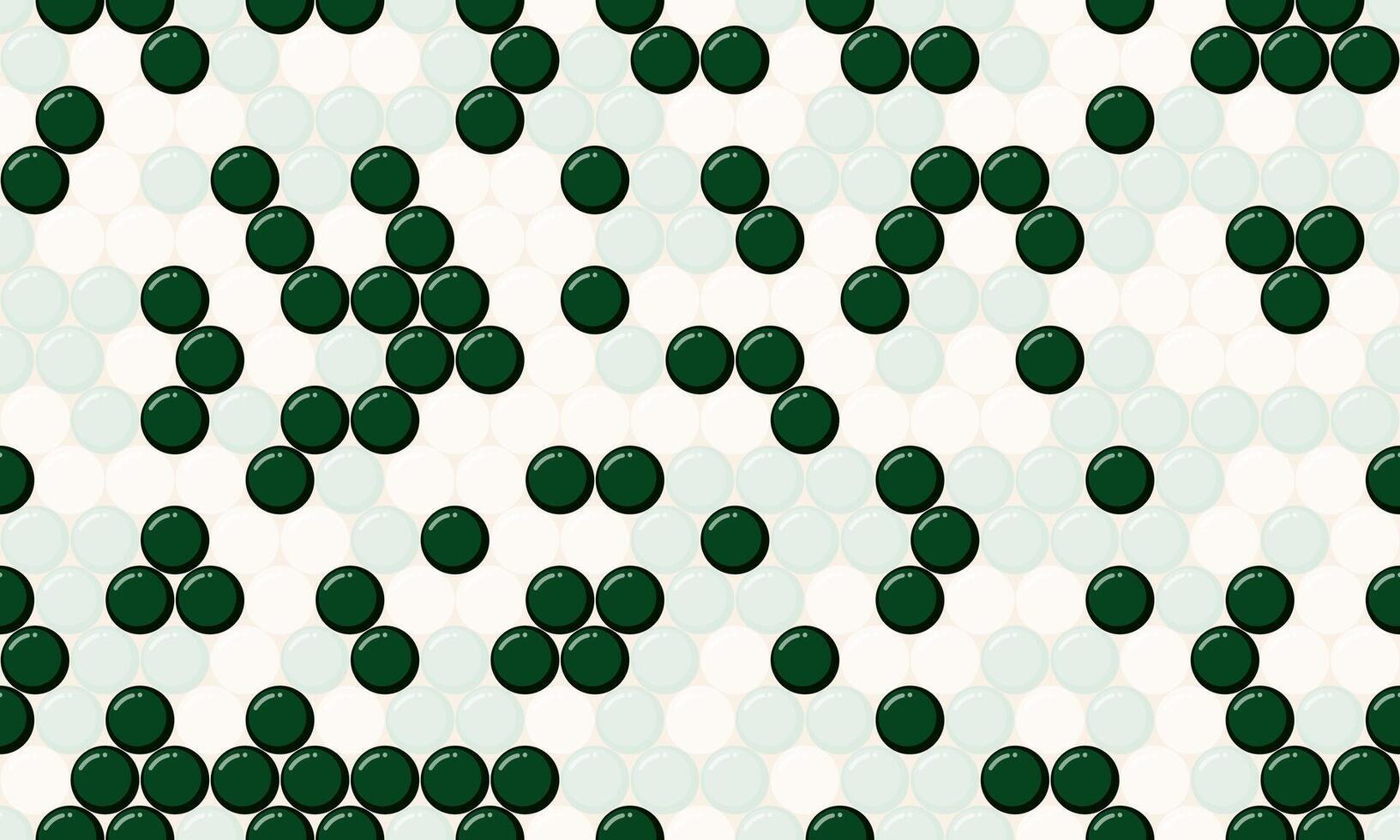 Abstract dark green sphere pattern on white background. Ideal for website backgrounds, tech presentations, or modern design projects. Represents connection, technology, or data flow. vector