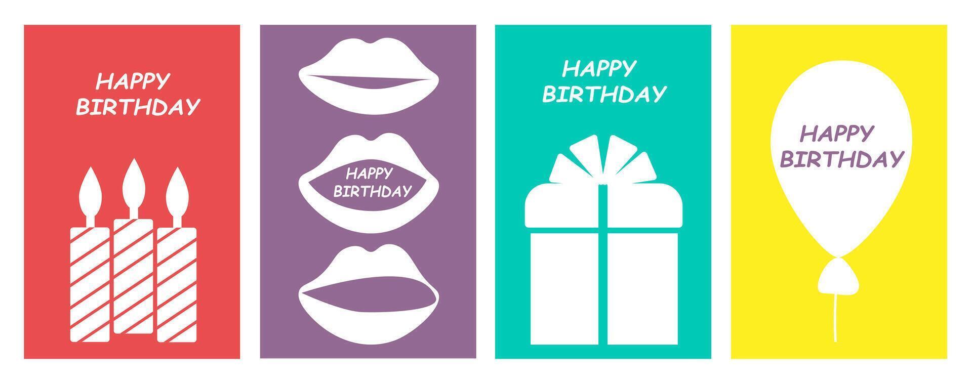 happy birthday abstract banner vector